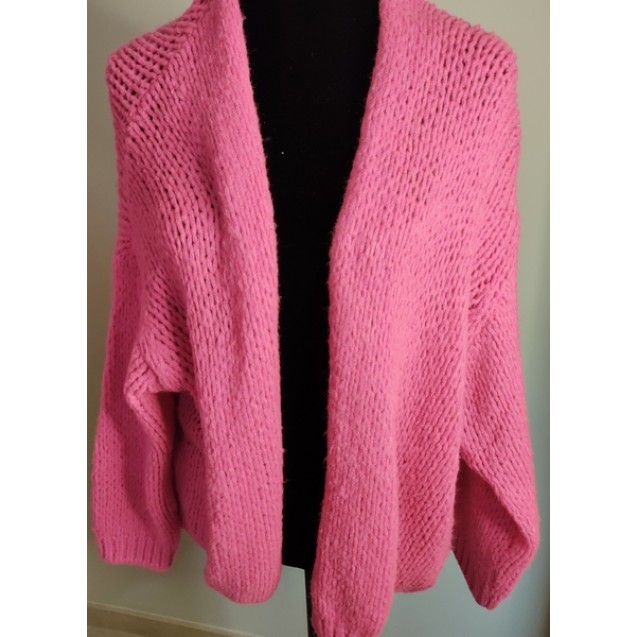 FS Collection Cardigan Bright Pink Short